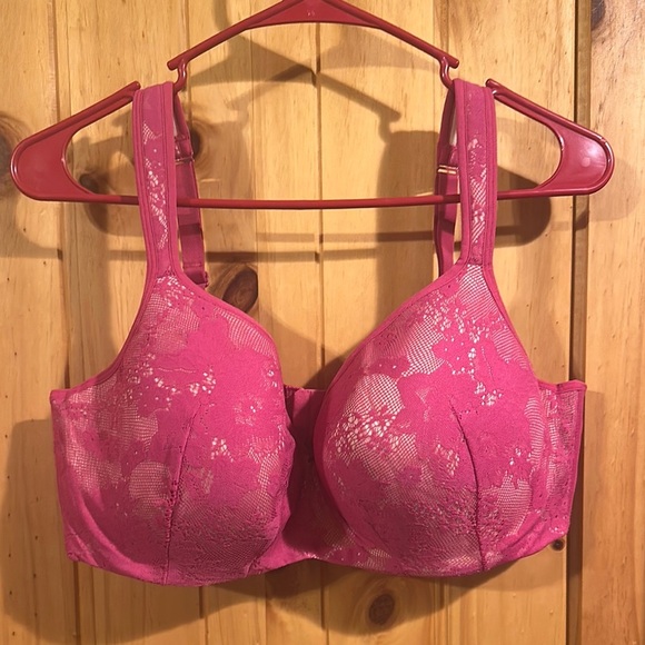 Cacique Balconette Pink Lace Full-Coverage Bra from Lane Bryant - Picture 1 of 6